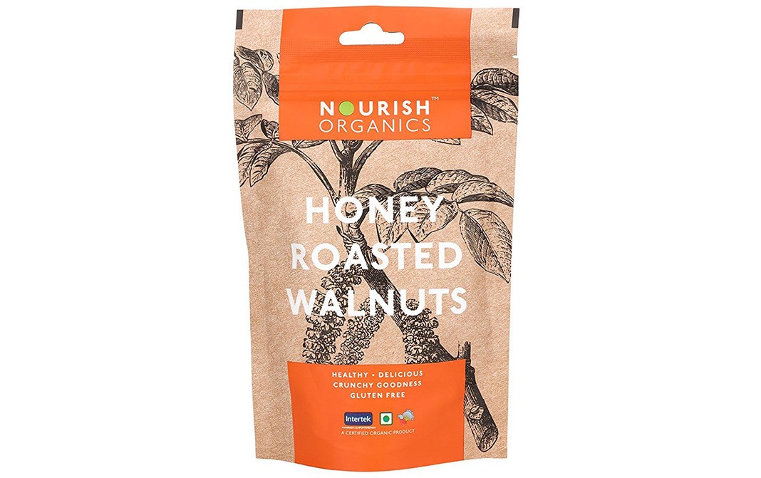 Nourish Organics Honey Roasted Walnuts    Pack  100 grams
